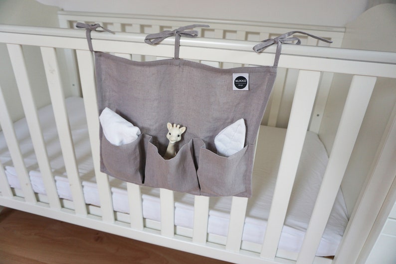 gray cot bed