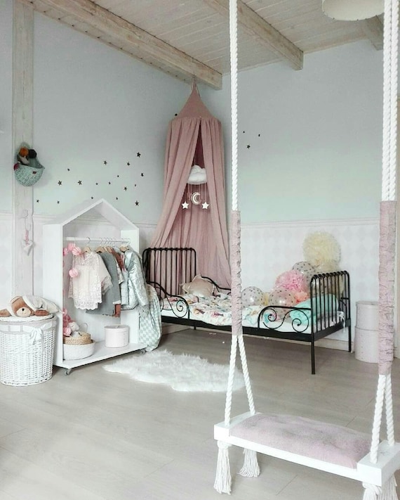 pink canopy for girls bed