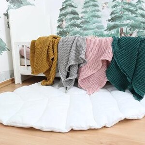 Linen Waffle Blanket, Dusty Pink Baby Blanket, Natural Baby Blanket, Linen Waffle Towel, Cotton Throw Blanket, Waffle Blanket Baby