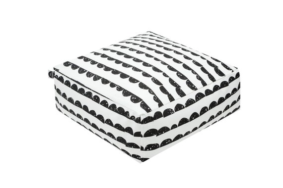 black and white floor pillow