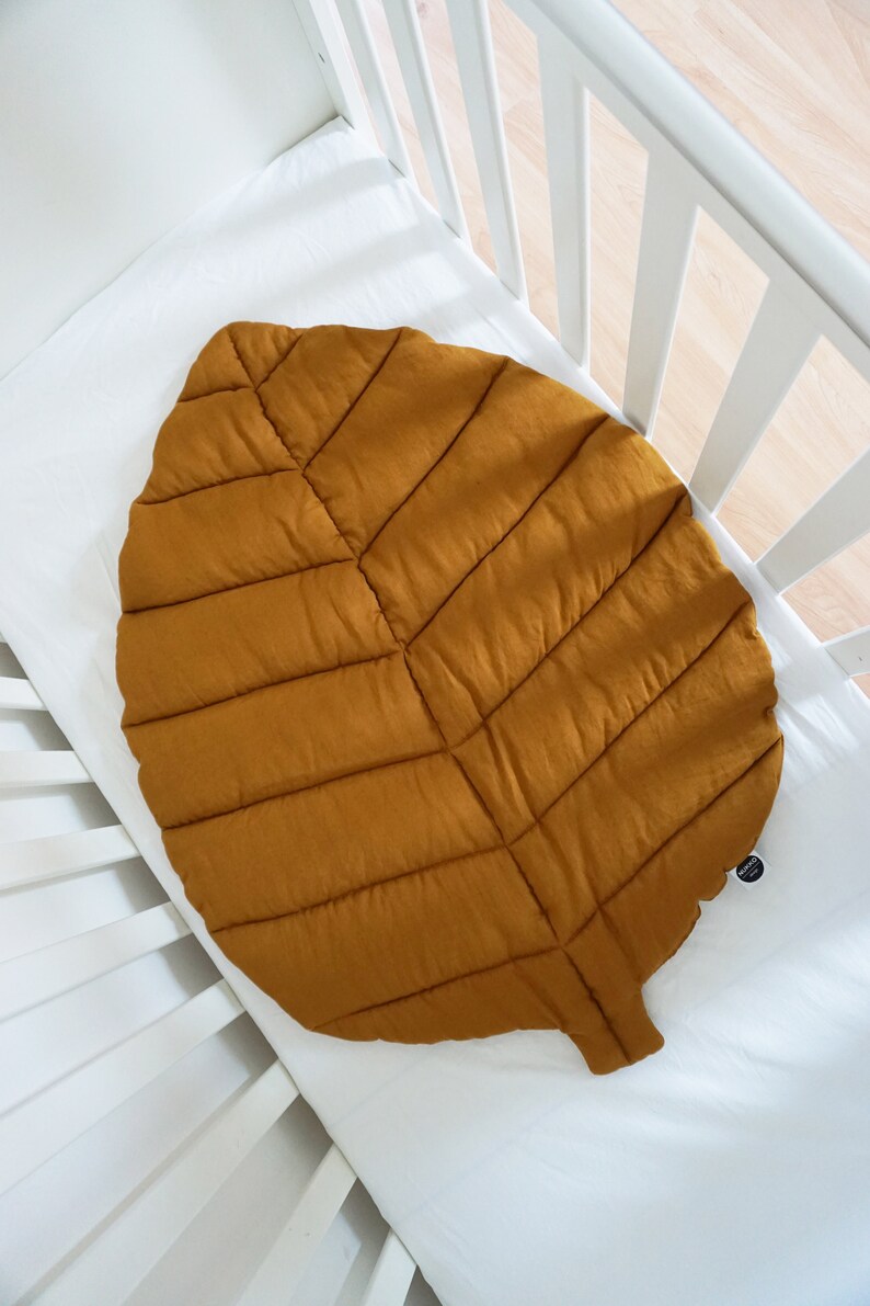 Leaf play mat Organic play mat for baby Leaf rug Baby Play Etsy