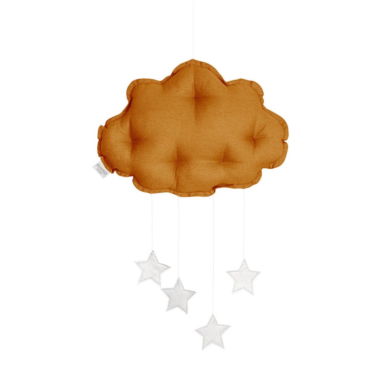 Hanging baby mobile girl Boho crib mobile Cloud mobile Etsy