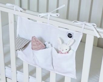 Pochettes de lit en tissu, organiseur de bébé, organiseur de rangement suspendu, rangement pour jouets pour chambre d'enfant