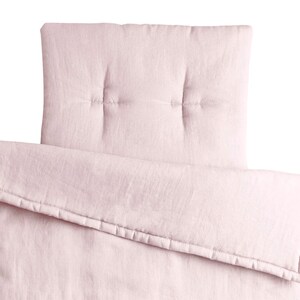 Pink Linen Kids Bed Set, Organic Linen Bedding for Children image 6
