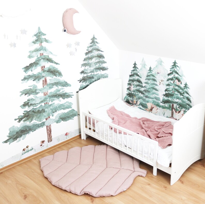 Blush pink baby play mat Organic leaf play mat Baby area Etsy