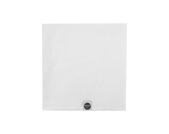 Eco-Friendly and Sustainable Organic Burp Cloth in White Natural Linen