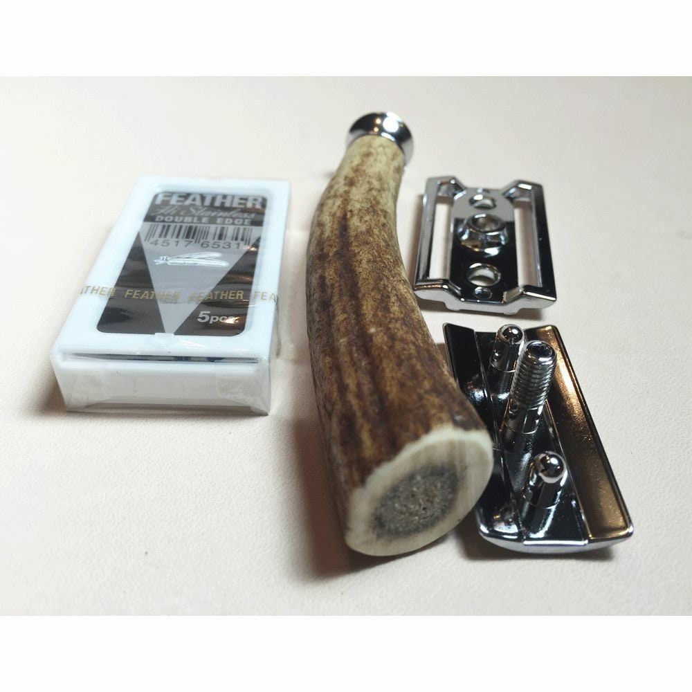 Every Knight Forge Custom Stag Handle Double Edge Safety Razor ...