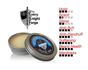 Every Knight Premium, All-natural Styling Wax/Balm, Beard & Hair Grooming for Men:  5 Scent Choices
