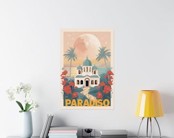 Coastal Paradise Poster: Vintage Tropical Beach House Wall Art