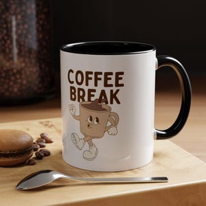 Caneca de café de cerâmica vibrante: presente divertido para o escritório para amantes de café