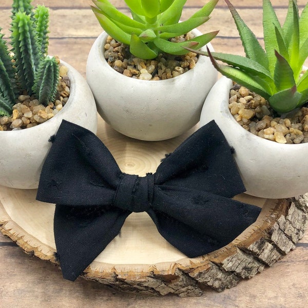 Black Swiss Dot Bow | 20 styles | Dotted Swiss, Spring Bow, Schoolgirl Bow, Tuxedo Bow, Sailor Bow, Pigtail Bow, BUY 3 GET 1 FREE!