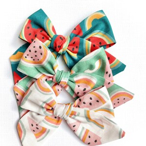 Watermelon Hair Bow | 20 styles, You Choose 1! | Fruit Print Bow, Schoolgirl Sailor Bow, Pigtail Bows, Summer Hair Bow, BUY 3 GET 1 FREE!