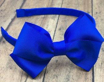 DESIGNER INSPIRED ROYAL BLUE FABRIC KNOT HEADBAND