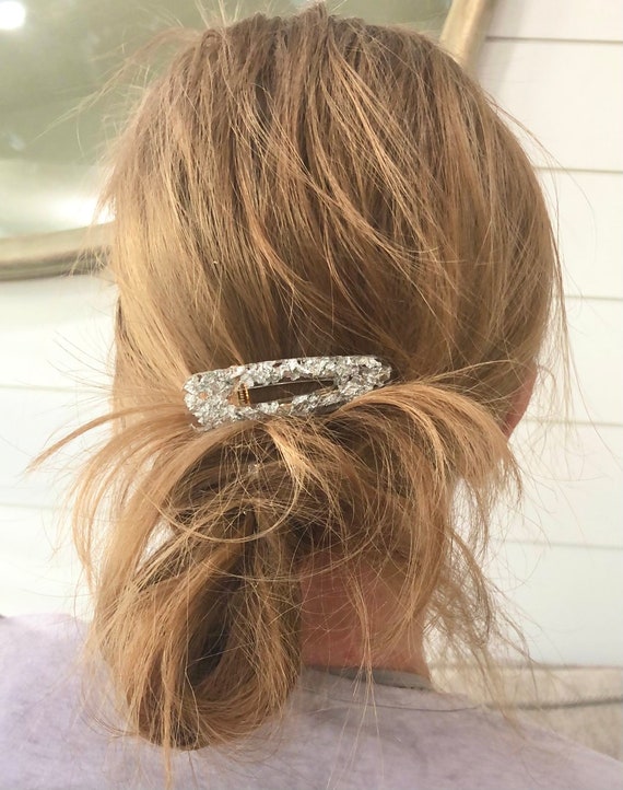 Punk Glitter Clip, You Choose 1 6 Shapes 80's Hair Clip