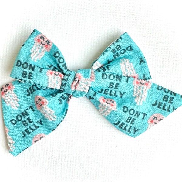 Don’t Be Jelly Bow | 20 styles | Summer Ocean Beach Jellyfish Bow, Schoolgirl Sailor Bow, Tuxedo Bow, Pigtail Bows, BUY 3 GET 1 FREE!