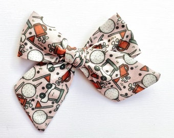 Golf Bow | 20 styles | Sports Hair Bow, Schoolgirl Bow, Tuxedo Bow, Sailor Bow, Pigtail Bows, Spring Summer Hair Bow, BUY 3 GET 1 FREE!