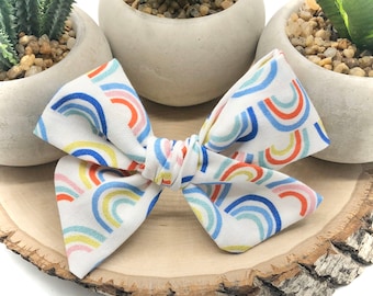 Bright Rainbow Bow | 20 styles | Schoolgirl Bow, Tuxedo Bow, Sailor Bow, Pigtail Bow, Rainbow Print Bow, BUY 3 GET 1 FREE!