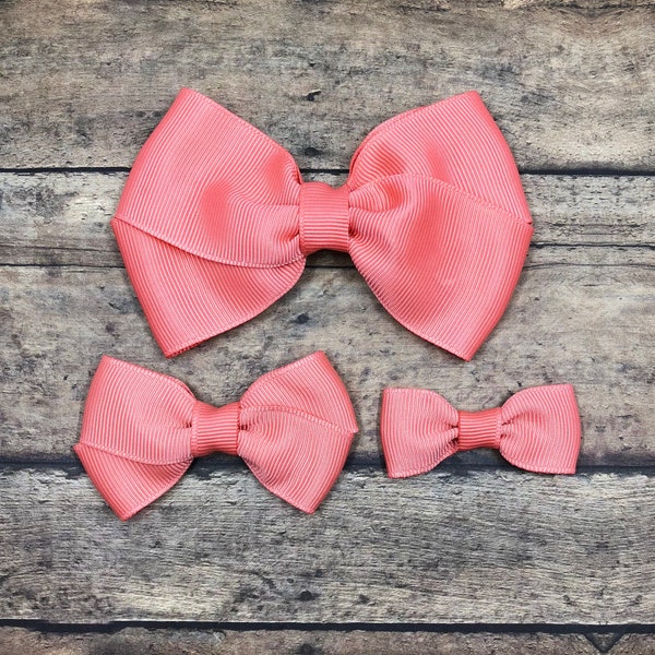 Rose Pink Bow, Pink Hard Headband, Solid Pink Bow, Pink Bow, Solid Headband, Large Pink Bow, Pink Baby Bow, BUY 3 GET 1 FREE!