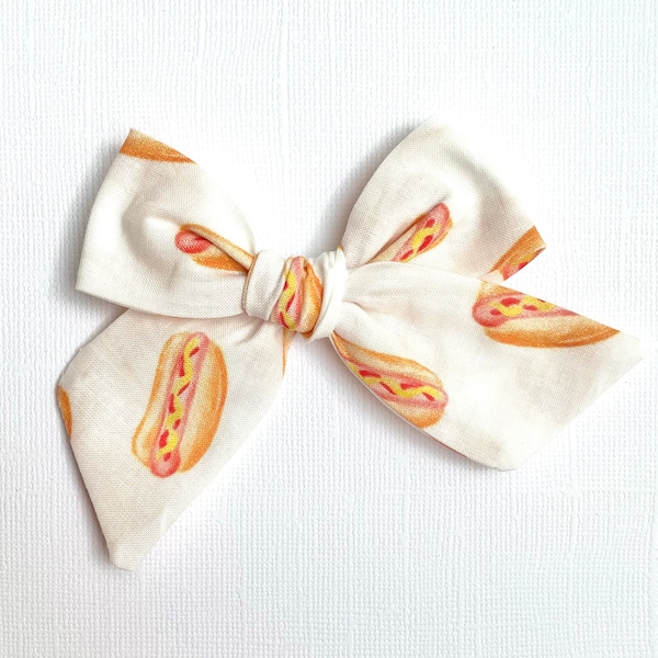 Hotdog Bow | 20 styles | Baseball Softball Bow, Schoolgirl Bow, Tuxedo Bow, Sailor Bow, Pigtail Bows, BUY 3 GET 1 FREE!