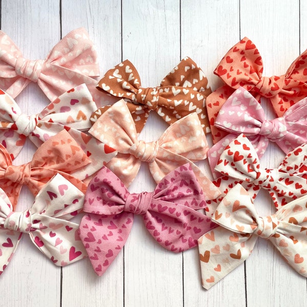 Valentine Heart Bow | 20 styles | Pink Heart Bow, Red White Heart Bow, Schoolgirl Bow, Sailor Bow, Pigtail Bow, BUY 3 GET 1 FREE!