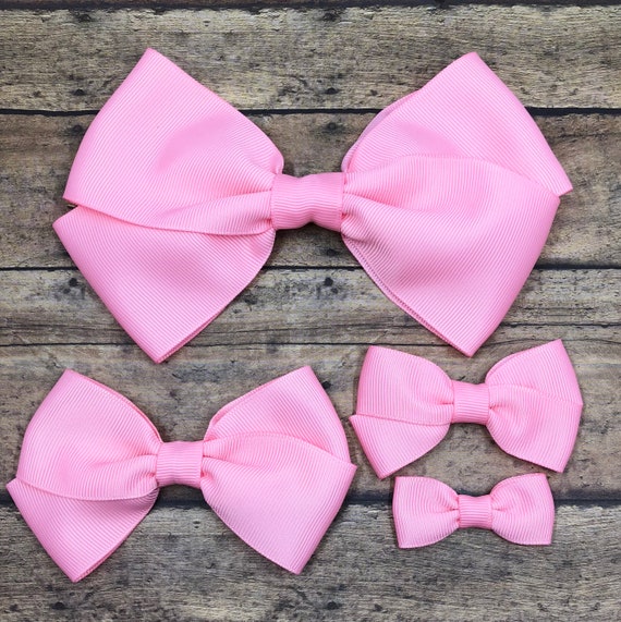 large pink bow headband