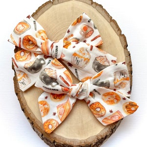 Fall Treats Bow | 20 styles | Pumpkin Pie, Hot Cocoa, Donut Bow, Cupcake Bow, Schoolgirl BowSailor Bow, Pigtail Bows, BUY 3 GET 1 FREE!