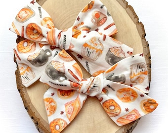 Fall Treats Bow | 20 styles | Pumpkin Pie, Hot Cocoa, Donut Bow, Cupcake Bow, Schoolgirl BowSailor Bow, Pigtail Bows, BUY 3 GET 1 FREE!