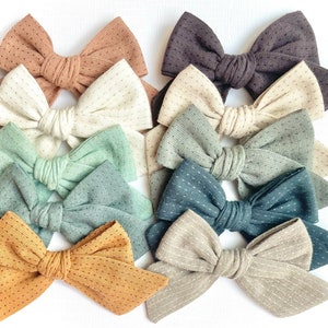 Dotted Stitch Bow | 20 styles | You Choose 1! Woven Bow, Schoolgirl Bow, Tuxedo Bow, Pigtail Bow, Sailor Bow, BUY 3 GET 1 FREE!