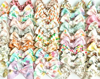20 styles | Easter Bow, You Choose One! | Schoolgirl Bow, Pigtail Bow, Sailor Bow | Bunny, Carrot, Chick Bows, Spring Bows