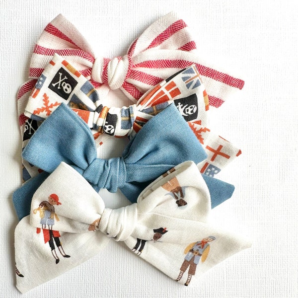 Pirate Bow Set | 20 Styles | Summer Baby Beach Bow, Schoolgirl Bow, Pigtail Bows, Sailor Bow| 4th BOW IS FREE!