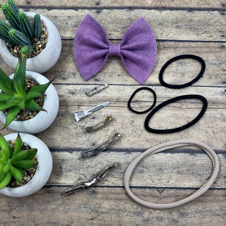 68 Colors Baby Bow Large Wool Felt Bow on Nylon or Clip Big Girl Bow Felt Butterfly Bow Large Felt Bow BUY 3 GET 1 FREE!