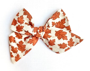 Maple Leaf Bow | 20 styles | Thanksgiving Bow, Schoolgirl Sailor Bow, Fall Baby Bow, Fall Bow Tie, Pigtail Bows, BUY 3 GET 1 FREE!