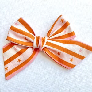 Varsity Stripe Bow | 20 styles | Pink Orange Schoolgirl Bow, Pigtail Bows, Summer Spring Bow, Groovy Trendy Bow, BUY 3 GET 1 FREE!