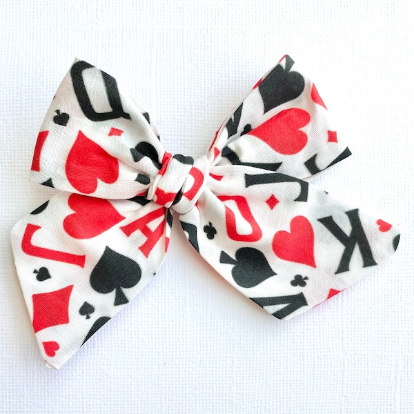 Playing Cards Bow | 20 styles | Poker Vegas Bow, Schoolgirl Sailor Bow, Tuxedo Bow, Pigtail Bows, BUY 3 GET 1 FREE!