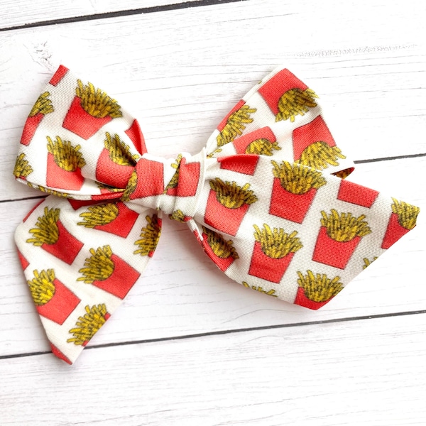 French Fry Bow | 20 styles | Fast Food Bow, Schoolgirl Bow, Tuxedo Bow, Sailor Bow, Pigtail Bows, BUY 3 GET 1 FREE!