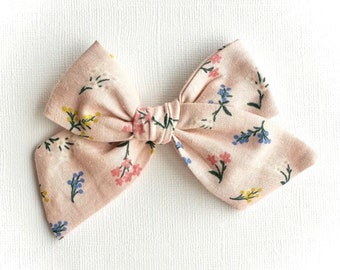 Pink Bouquets Bow | 20 styles |  Rifle Paper Co Floral Bow, Schoolgirl Sailor Bow, Tuxedo Bow, Pigtail Bows, BUY 3 GET 1 FREE!