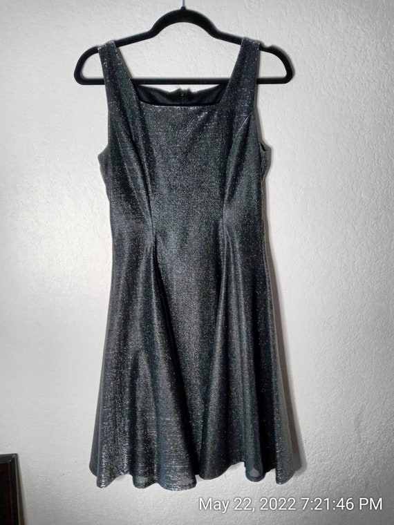 Metallic Silver Formal Dress