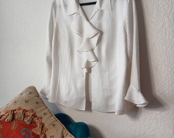 Dressy White Blouses - Etsy
