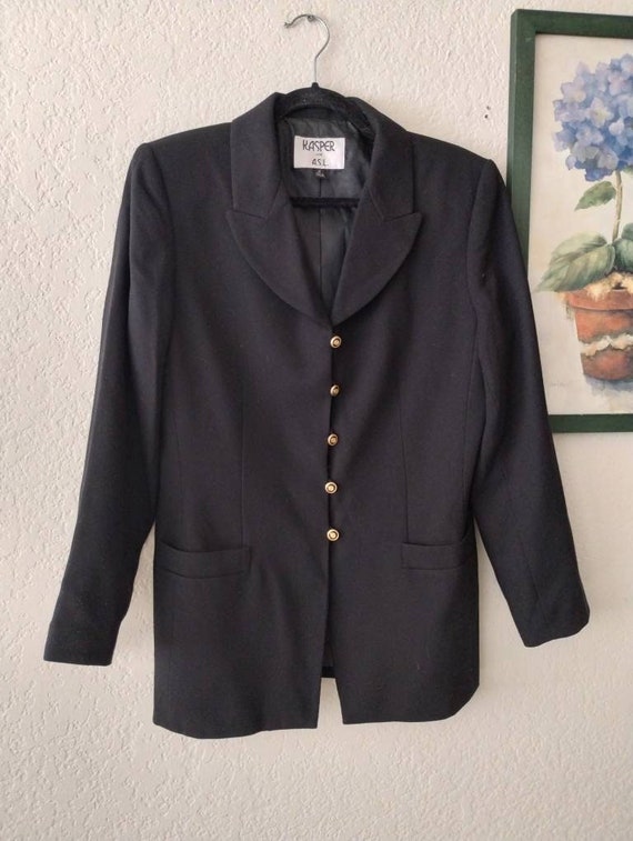 Vintage Ladies Wool Gabardine Blazer by Kasper - image 1