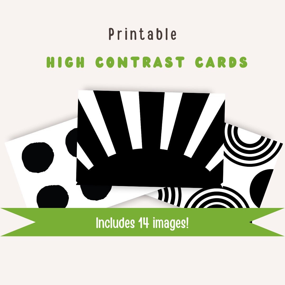 Sensory Flashcards for Babies Newborn Sensory Cards High Etsy
