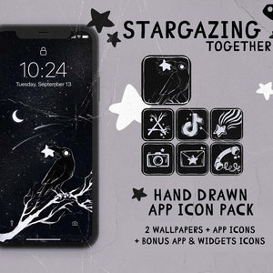 Stargazing Together - Wallpapers & Icons - Handdrawn with love!