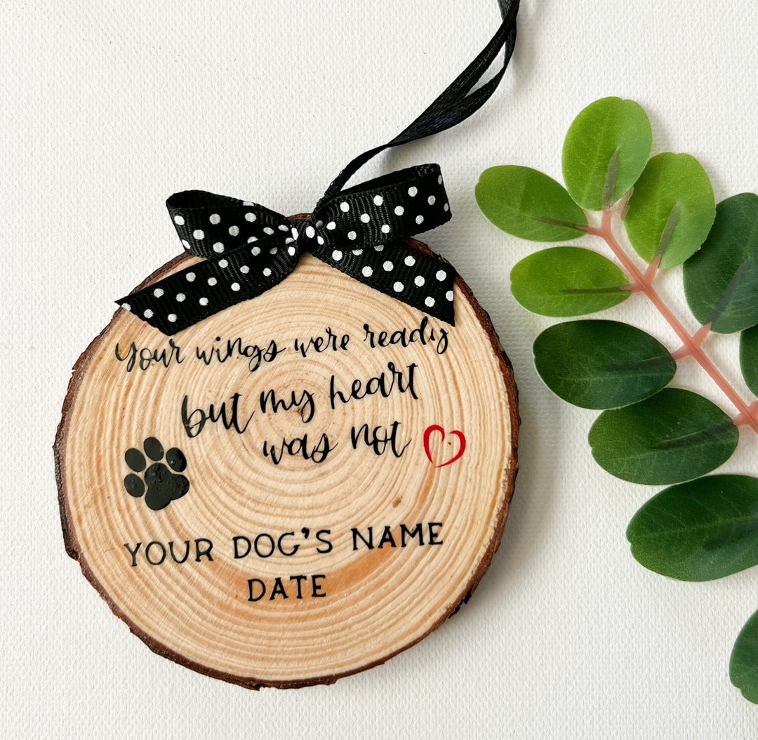 Personalized Pet Memorial Wood Ornament, Dog Remembrance Gift - Etsy