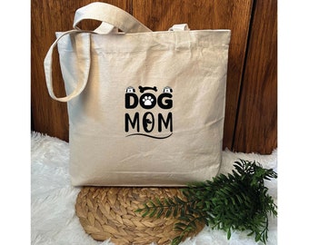 Canvas Bag, Dog Canvas Bag, Pet Canvas Bag, Dog Mom Canvas Bag, Dog Mom Bag, Canvas Shopping Bag, Canvas Beach Bag, Pet Bag