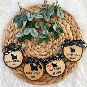Cairn Terrier Dog Ornament, Personalized Wood Pet Ornament, Pet Gift Ornament, Pet Lover, Dog Mom Dad Ornament, Handcrafted, Christmas