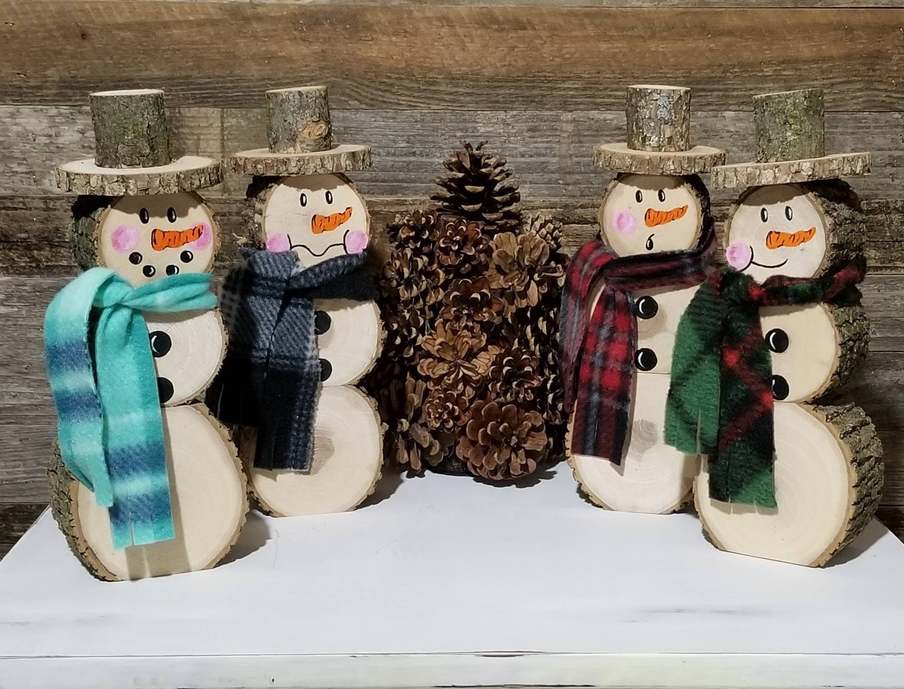 Rustic Wood Snowman Decor — Orchard Hills Floral & Gifts