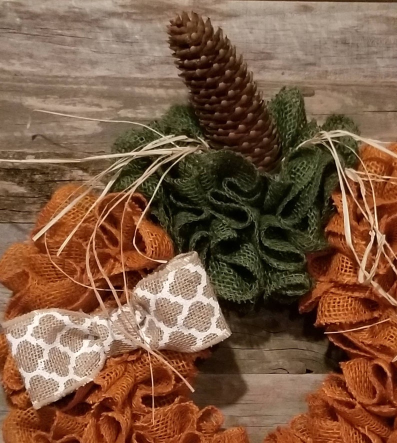 Thanksgiving wreath fall decor! Halloween wreath Super cute burlap pumpkin wreath pumpkin wreath Fall wreath autumn wreath