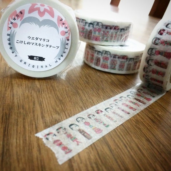 Sampler de Mariko Ueda Original Kokeshi muñeca Washi Tape