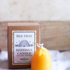 100% PURE. BEESWAX Bee Hive Candle. Clean Burning, Decorative Farmhouse Style House and Kitchen