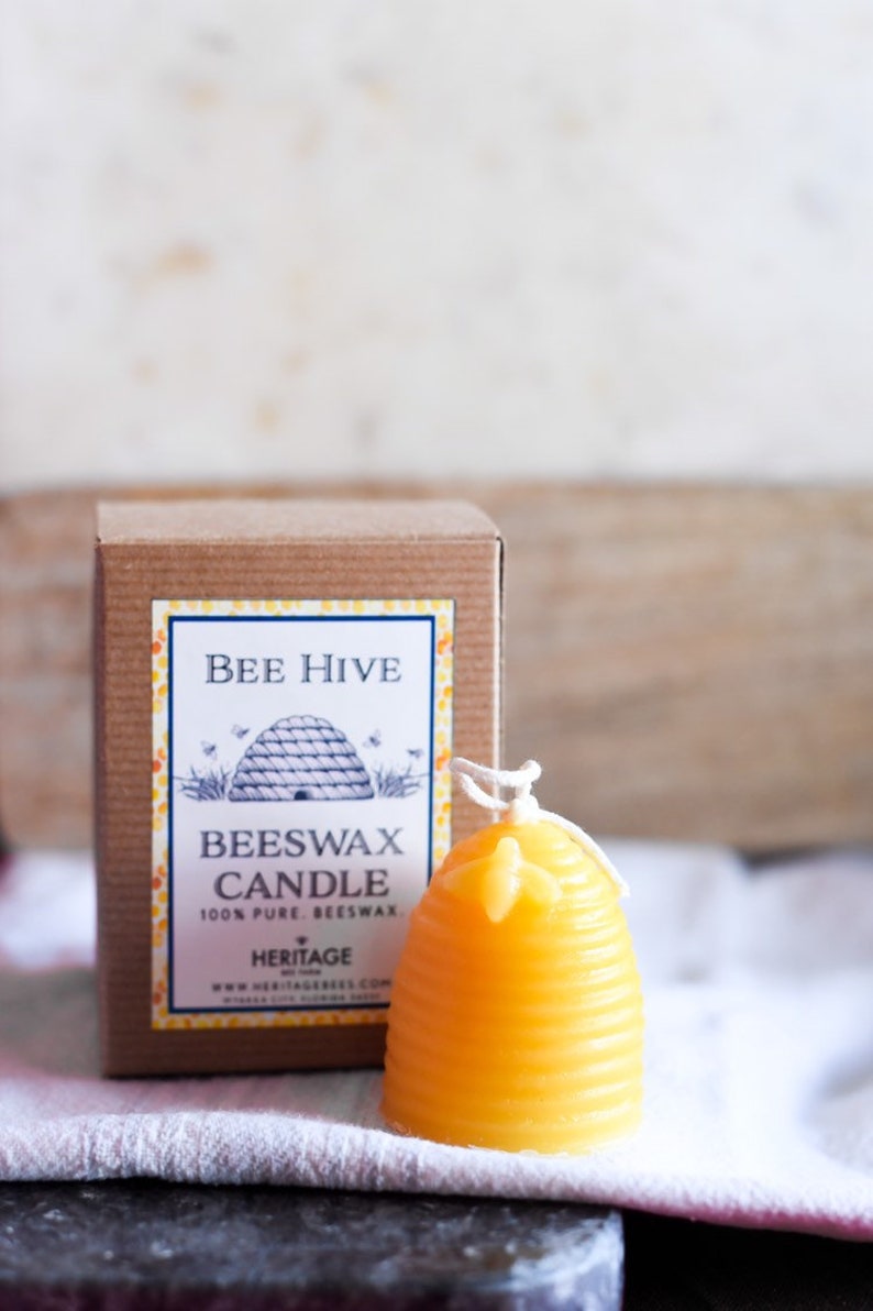 100 PURE. BEESWAX Bee Hive Candle. Clean Burning Decorative Etsy