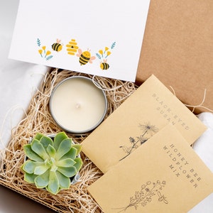 Regalo di inaugurazione della casa / Confezione regalo di benvenuto a casa / Confezione regalo perfetta per il nuovo proprietario della casa / con piante grasse, candele, semi di giardino fiorito / Nuova casa /